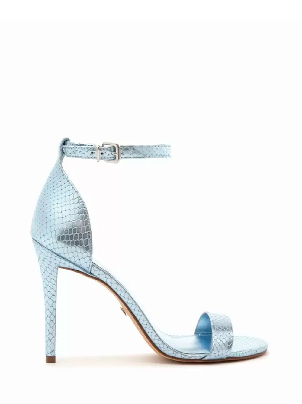 Sandalo Arezzo in pelle argento e tre fascette