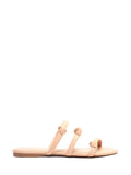 Sandalo Arezzo in pelle beige con tre cinturini