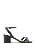 Sandalo Arezzo Nero in Pelle con Fascette