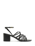 Sandalo Arezzo Nero in Pelle e Dettaglio Fiocco
