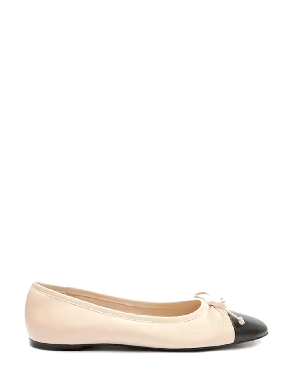 Sabrina Arezzo in Pelle Beige e Puntale Nero