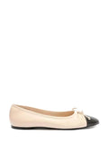 Sabrina Arezzo in Pelle Beige e Puntale Nero