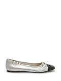 Sabrina Arezzo in pelle beige e puntale argento