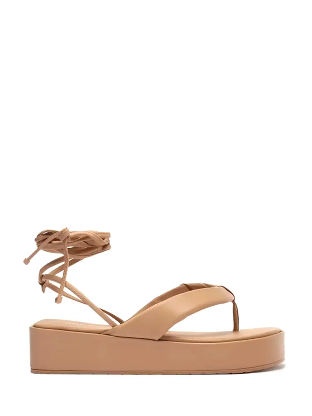 Sandalo con plateau Arezzo in pelle marrone
