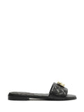 Sandalo Arezzo Nero in Pelle con Dettaglio Perle