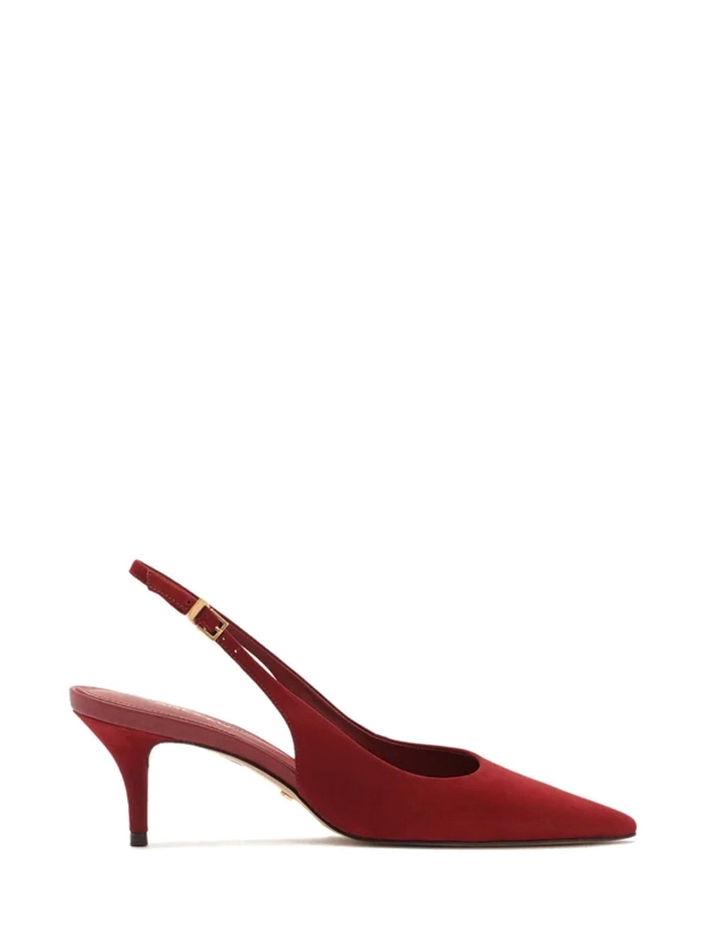 Arezzo Red Suede Court Shoes