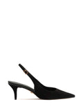 Décolleté in camoscio nero