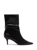 Bota Arezzo Preta em Pele e Cano Slouchy