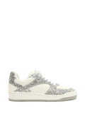 Sneakers Arezzo in pelle bianca e glitter argento