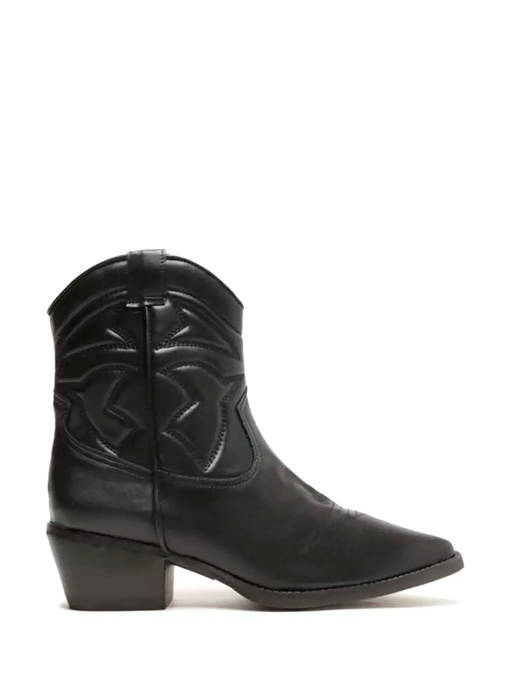 Stivale Texano Arezzo Nero in Pelle