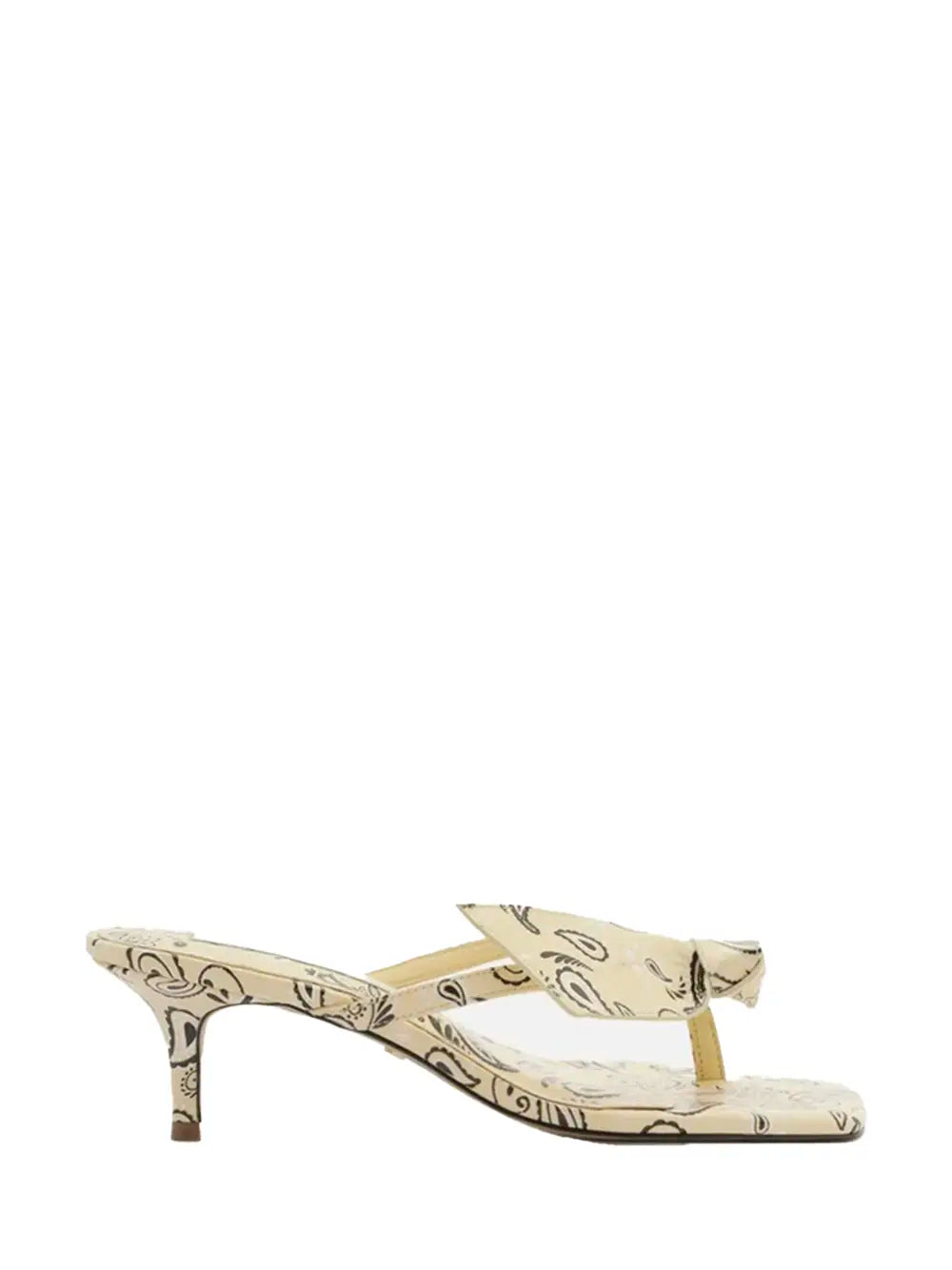 Arezzo Yellow Paisley Print Sandals