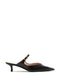 Mules Arezzo nere in pelle con punta sottile