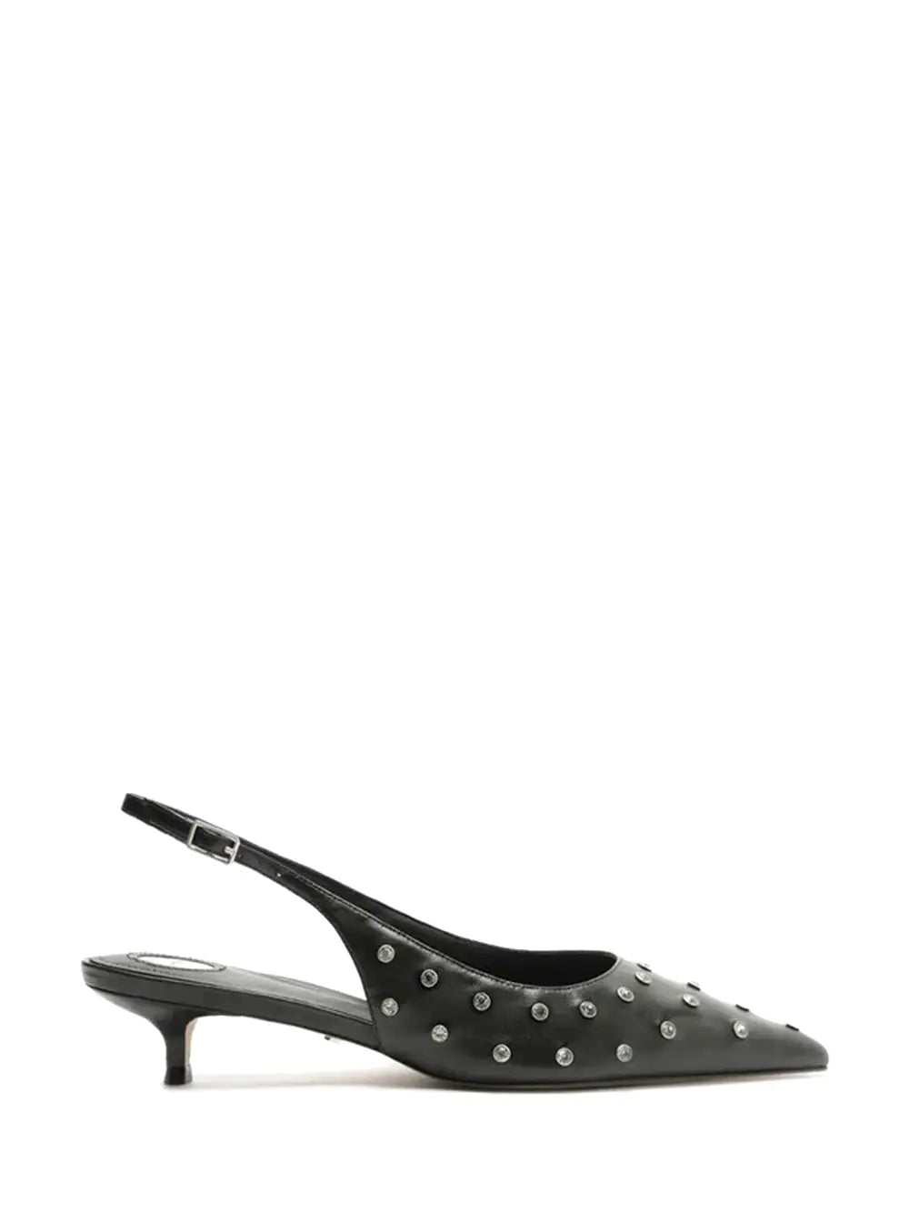 Arezzo Black Leather Stiletto Heel with Studs