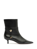 Bota Arezzo Preta em Pele e Salto Kitten