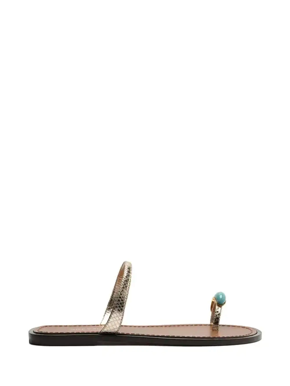 Sandali Arezzo in Pelle Dorata con Pietra