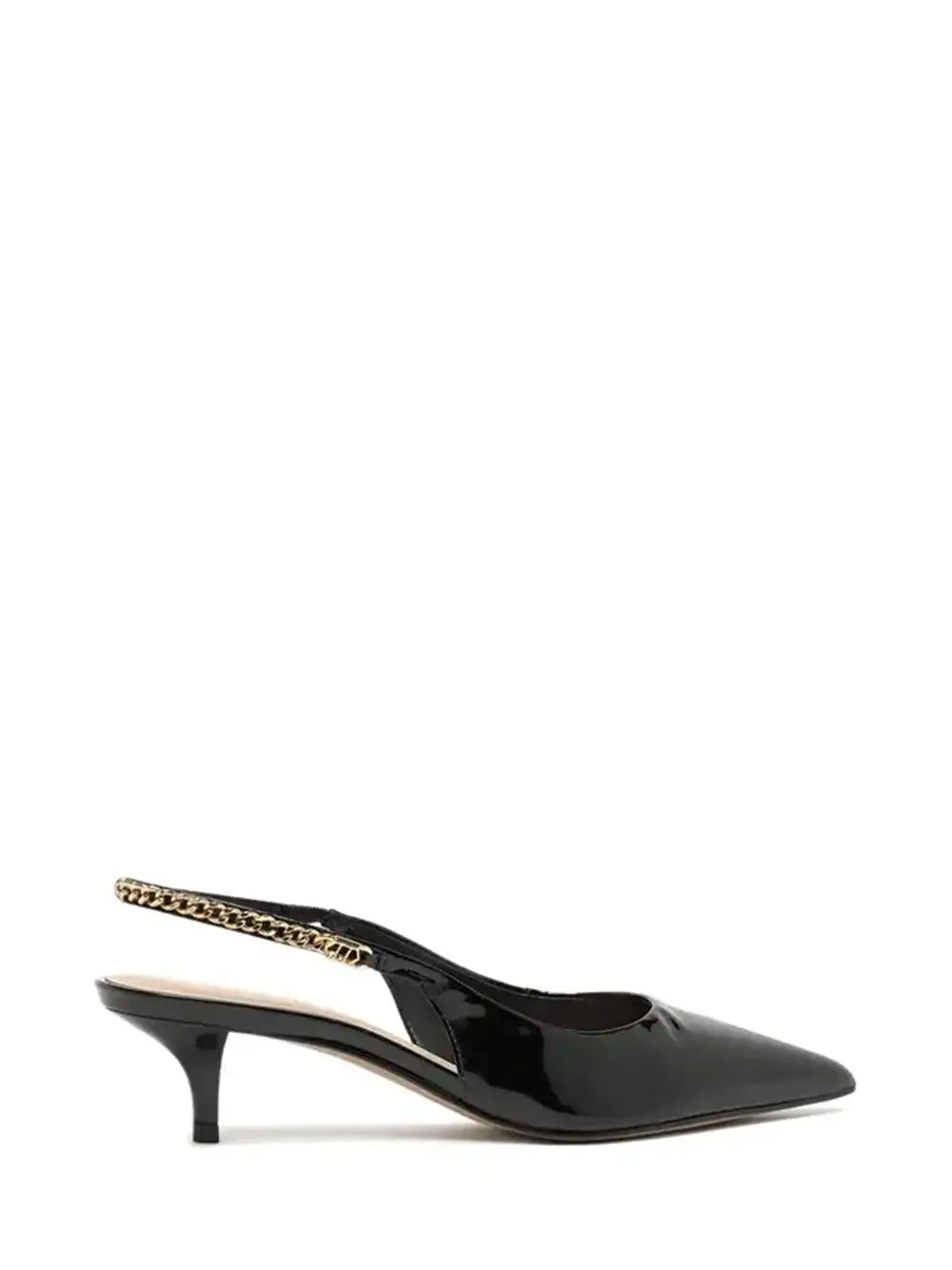 Décolleté Arezzo Nero in Pelle e Catena