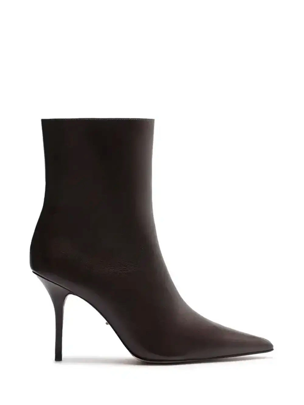 Brown Leather Ankle Boot with Stiletto Heel
