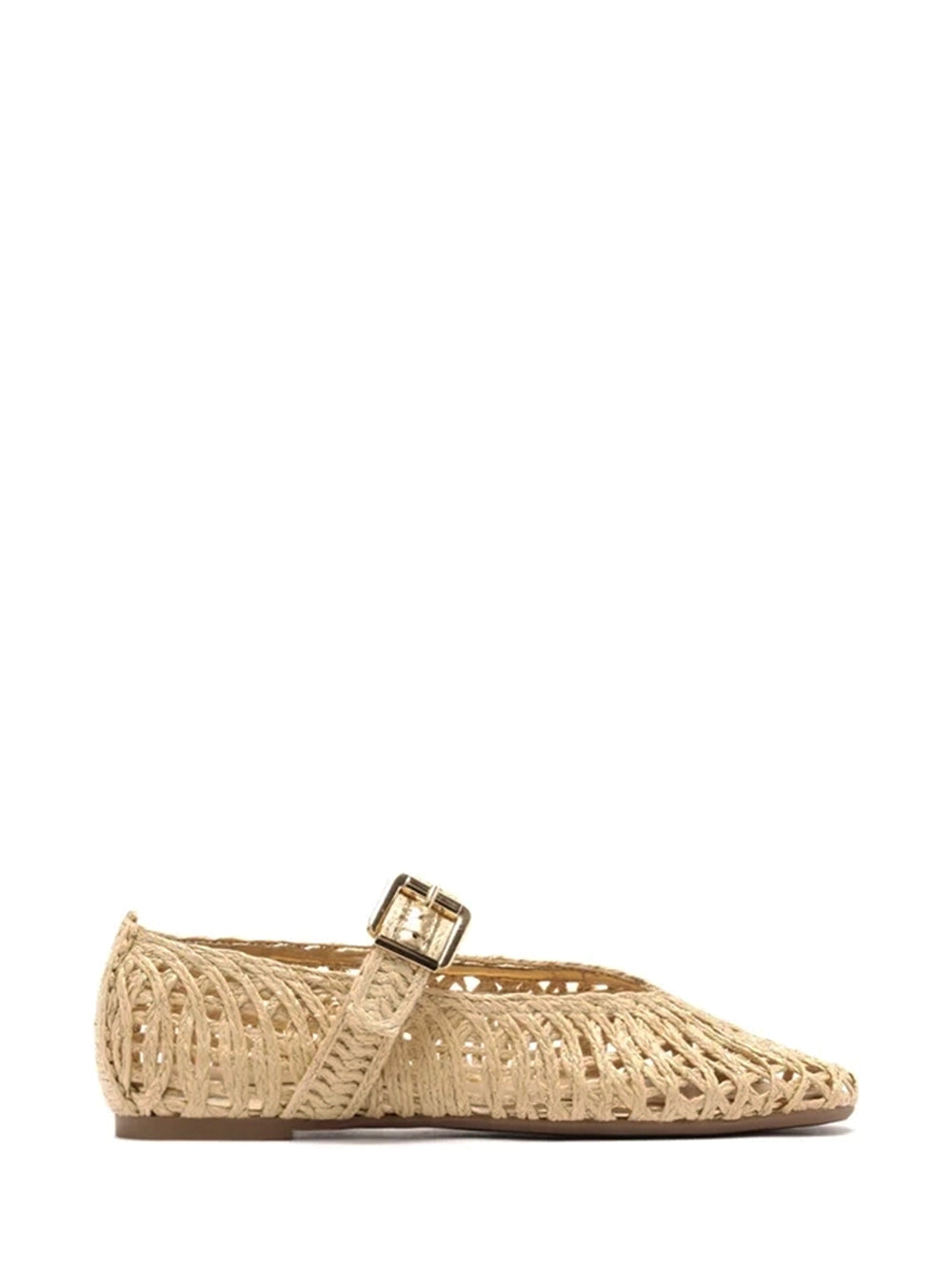 Sabrina Beige Paglia Traforata Fibbia