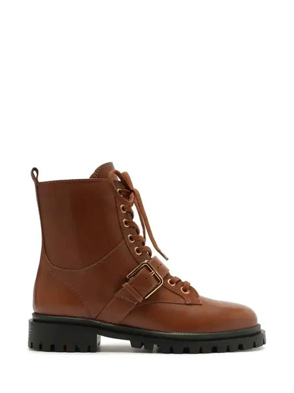 Brown Leather Boots with Laces