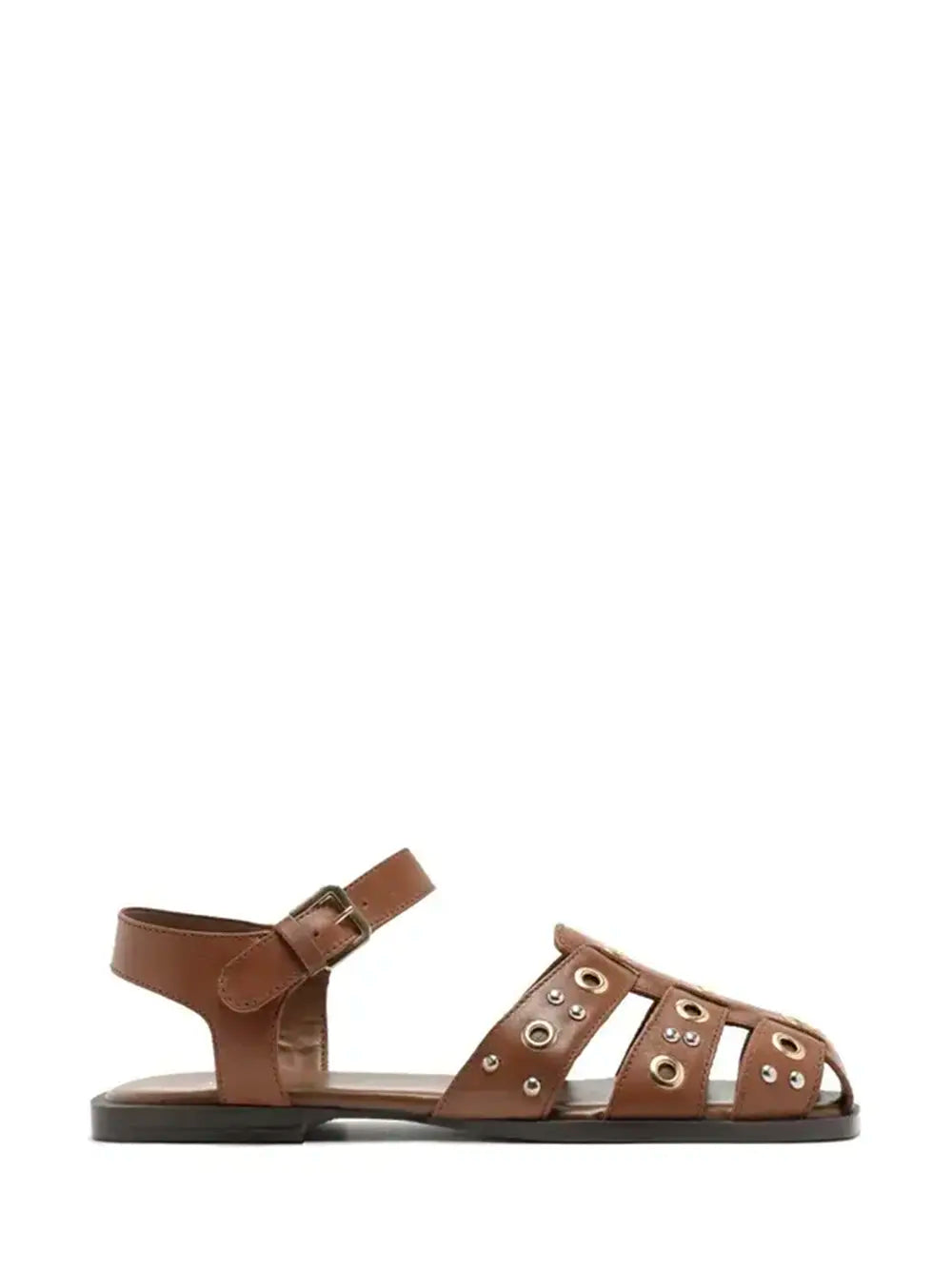Sandali Arezzo in pelle marrone e fascette