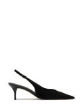 Decolleté in camoscio nero