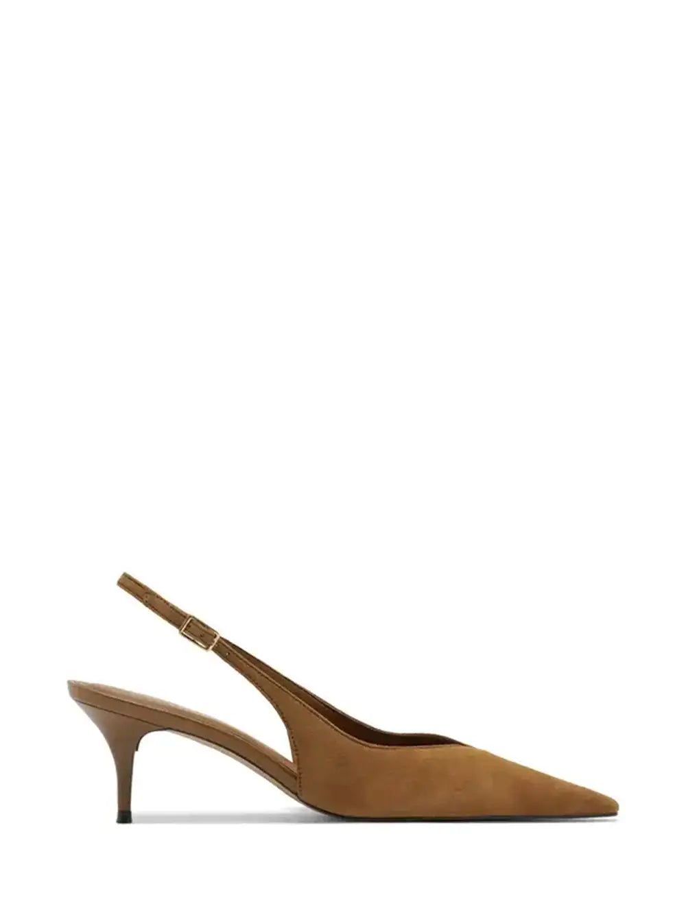 Décolleté in camoscio marrone