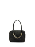 Borsa a tracolla nera in pelle nabuk