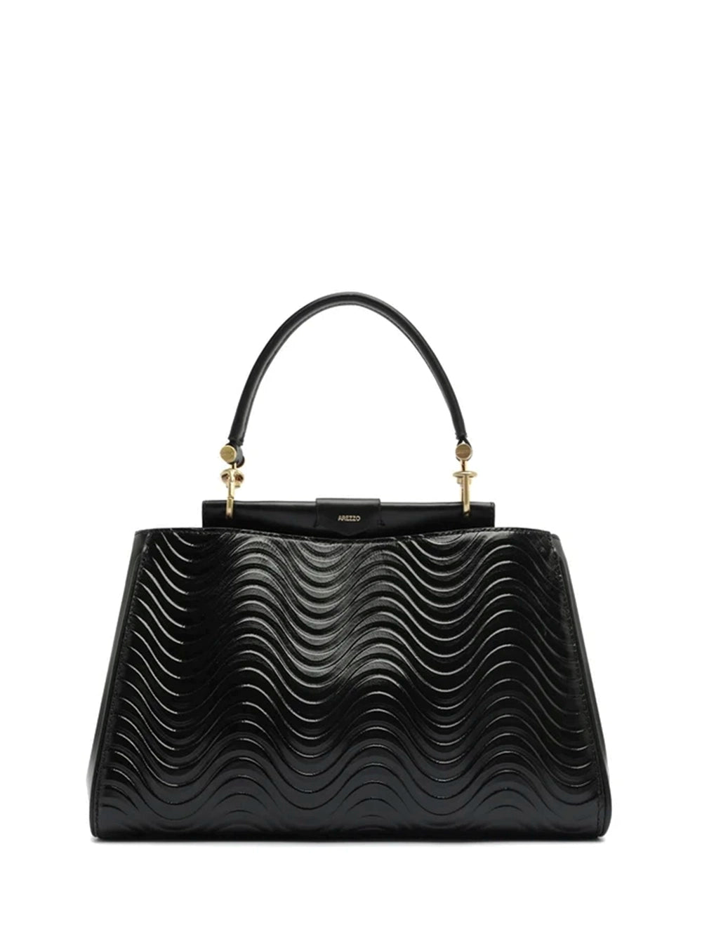 Borsa tote maxi nera in pelle