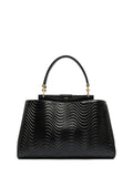 Borsa tote maxi nera in pelle