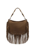Borsa Hobo Maxi in Camoscio Marrone