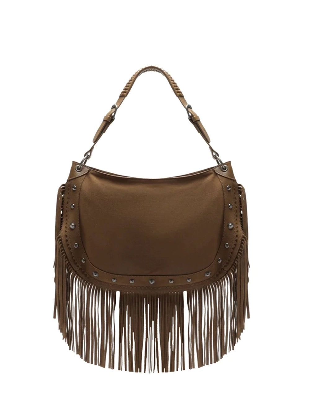 Maxi Hobo Bag in Brown Suede