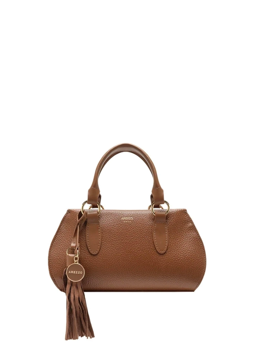 Borsa tote midi in pelle marrone