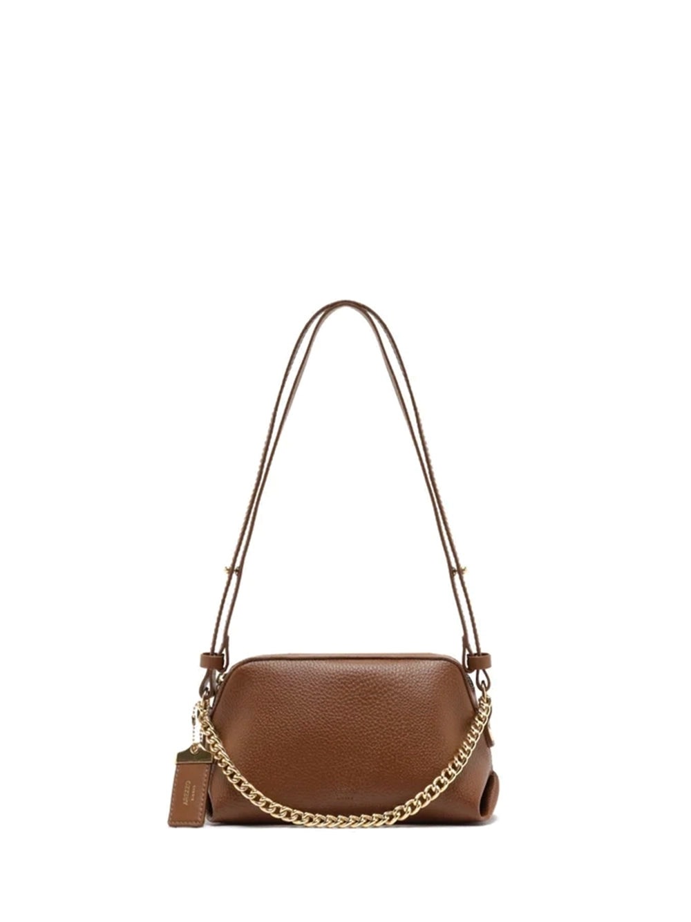 Borsa Tote in Pelle Color Cammello e Catena