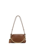 Borsa Tote in Pelle Color Cammello e Catena