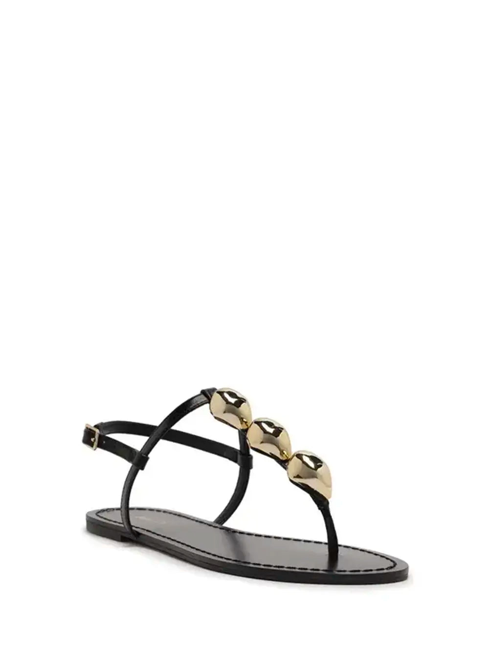 Sandali Arezzo neri in pelle con dettagli metallici