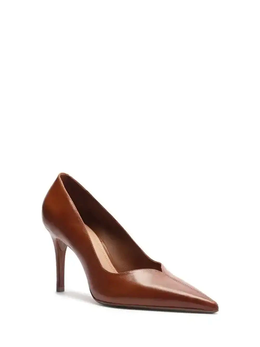 Scarpin Arezzo em Pele Castanha