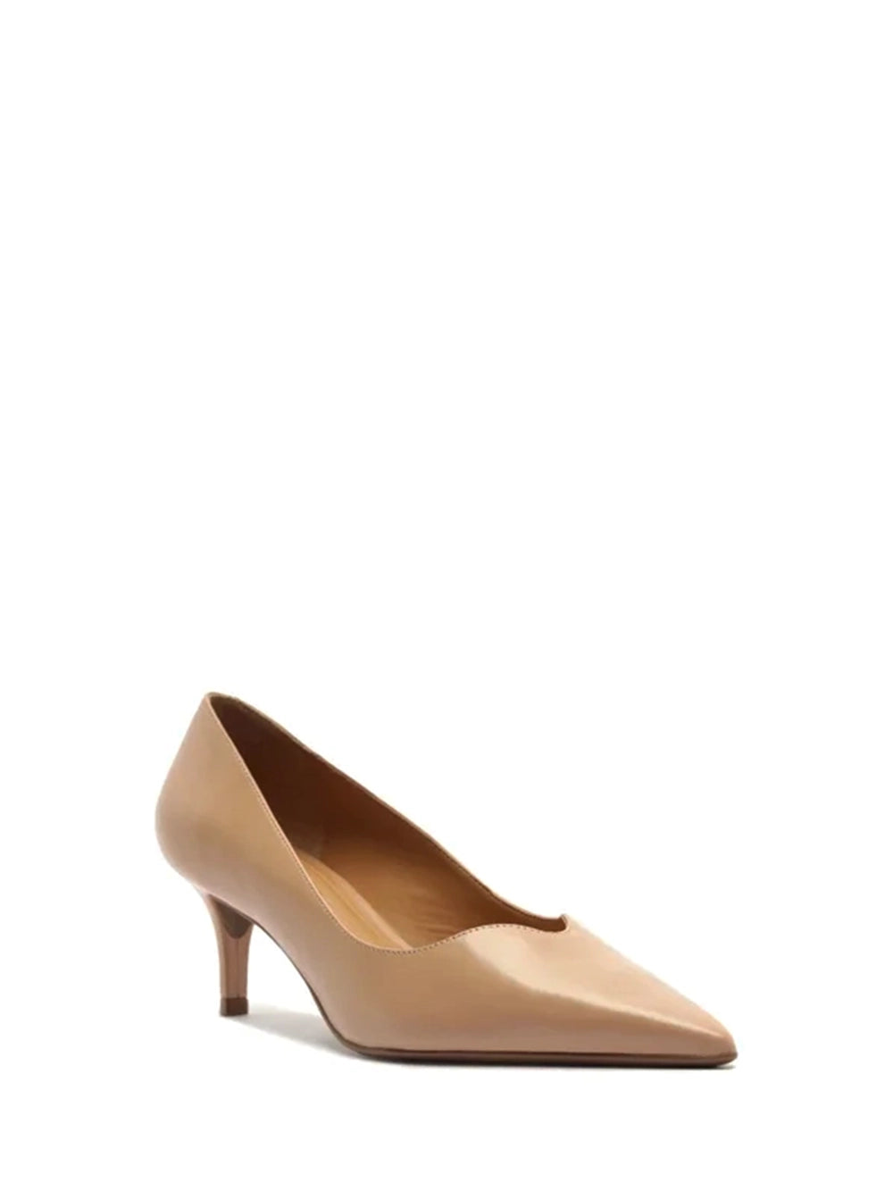 Scarpin Arezzo em Pele Beige e Salto Médio