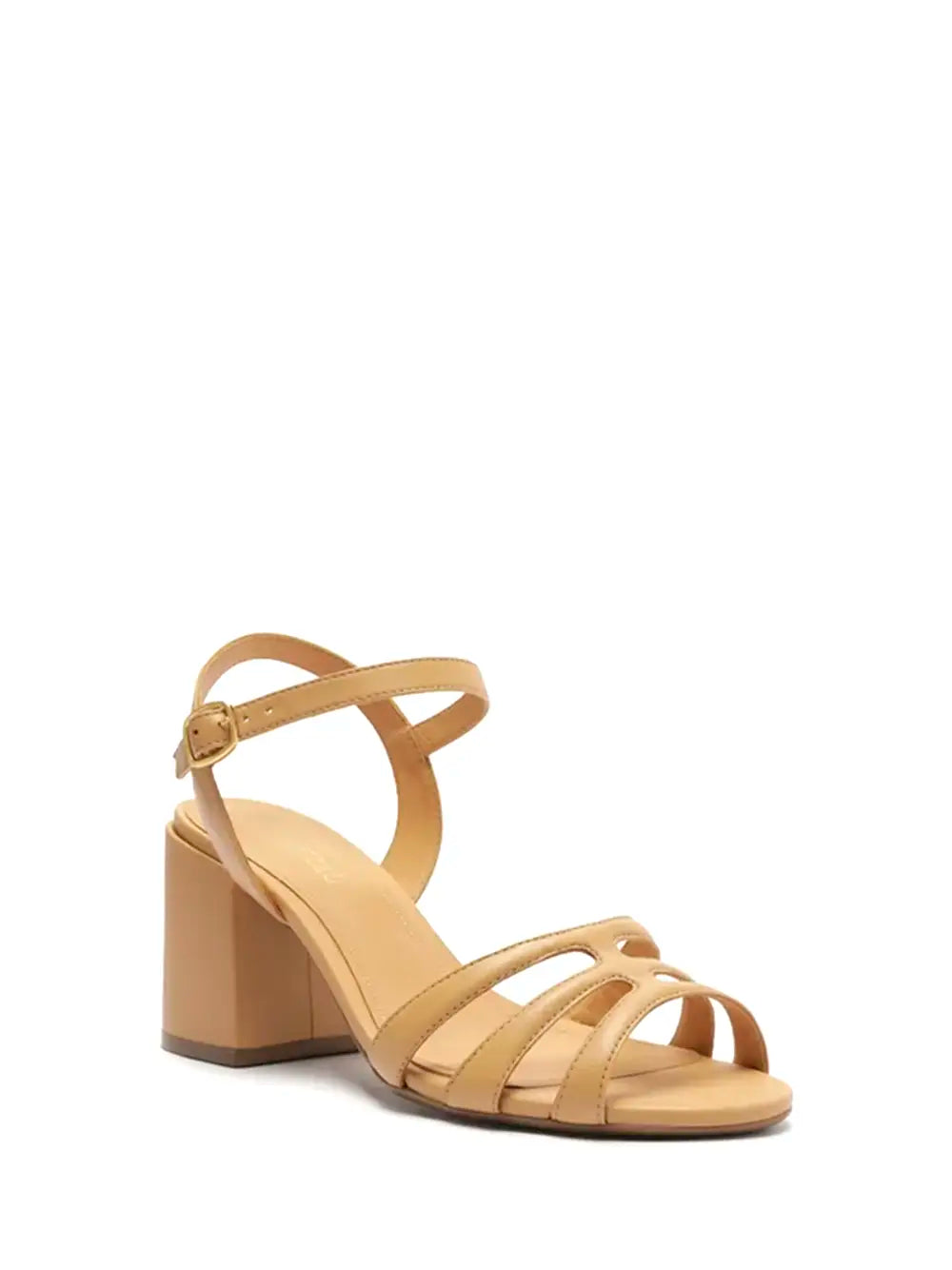 Sandalo Arezzo in Pelle Beige e Fasce Multiple