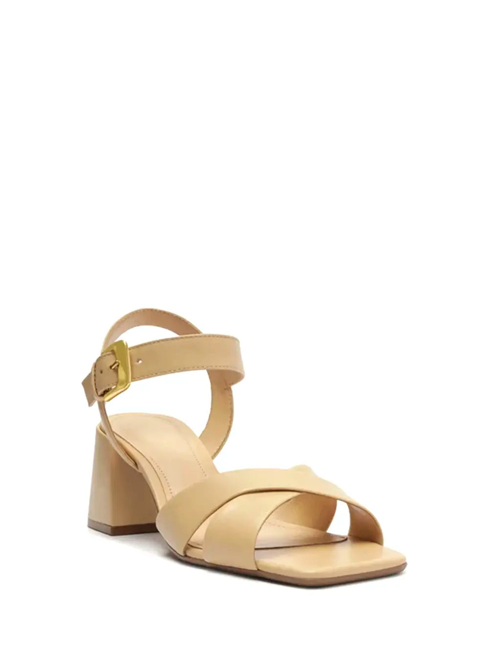 Sandali Arezzo in pelle beige con fascette incrociate