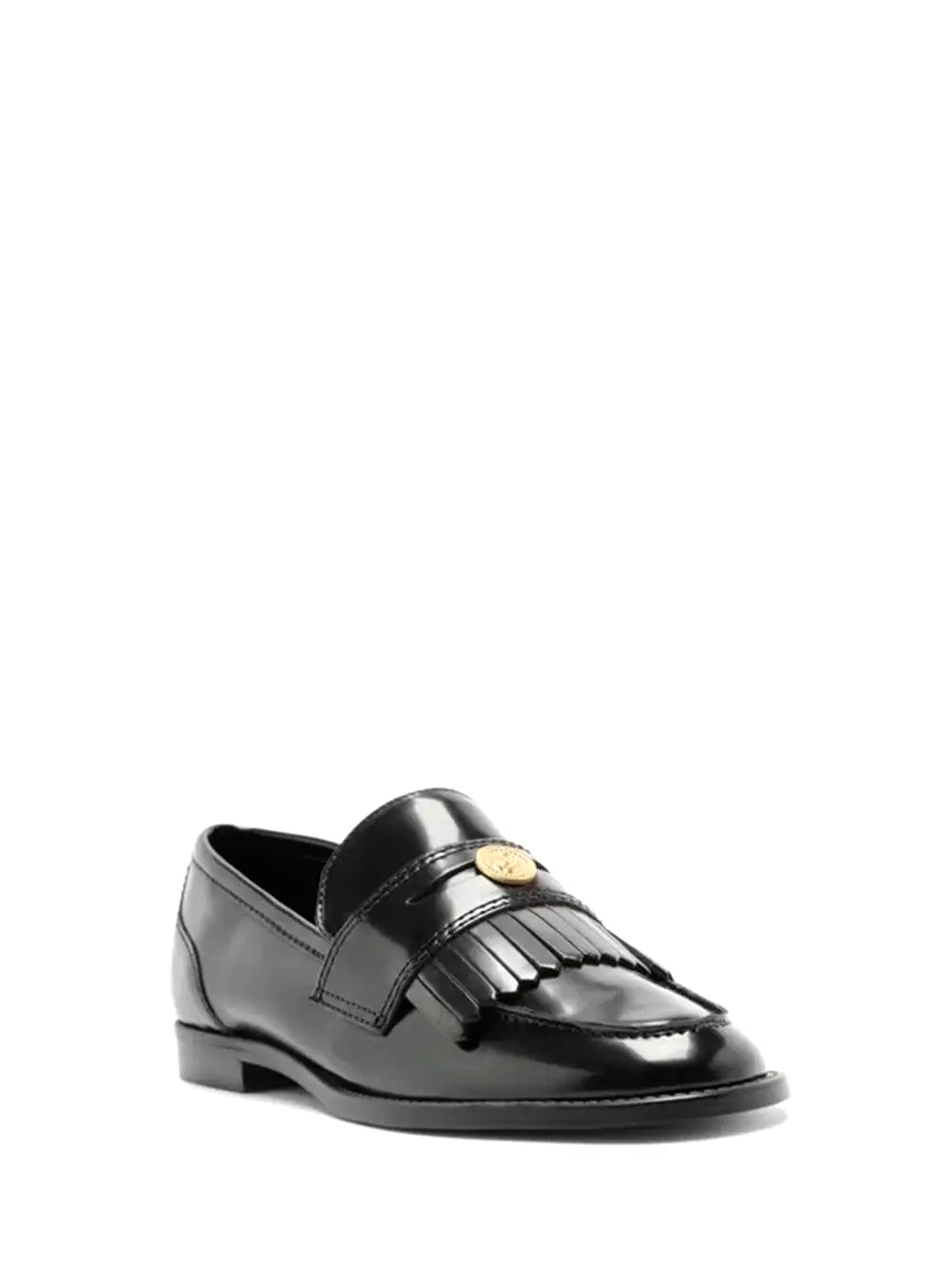 Mocassino Arezzo Nero in Pelle e Dettaglio Dorato
