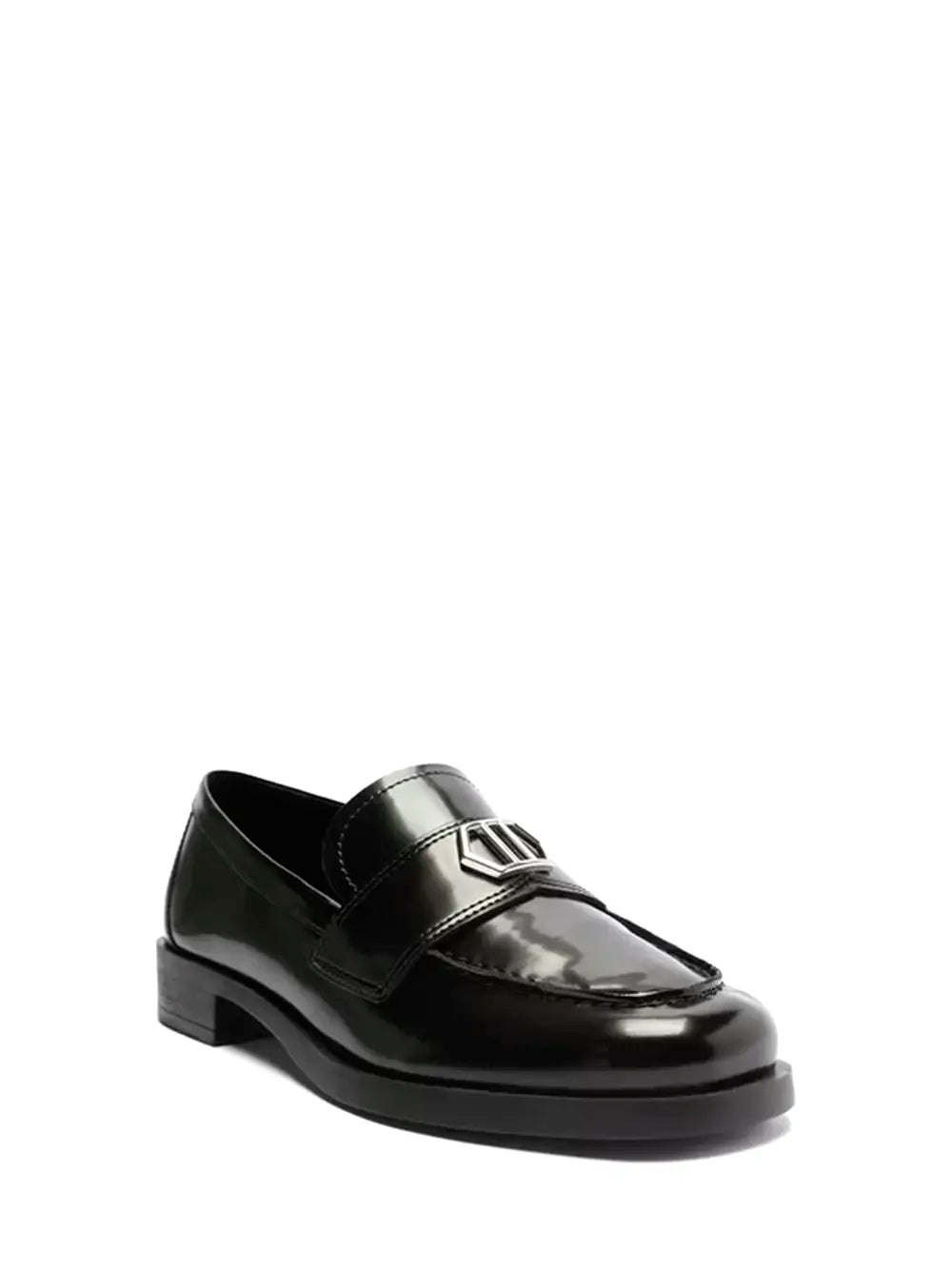 Mocassino Arezzo Nero in Pelle e Dettaglio Argento