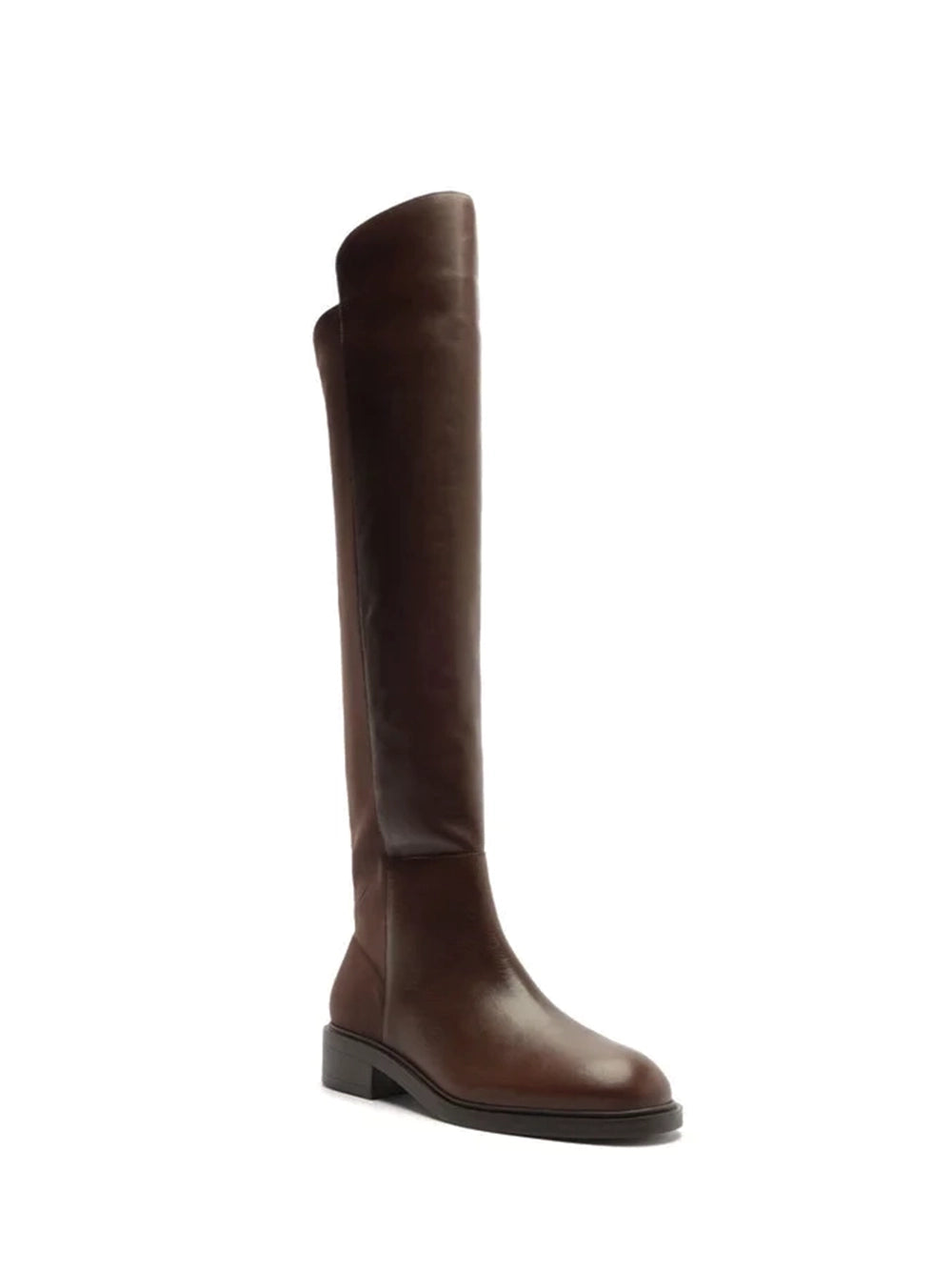 Bota Arezzo em Pele Castanha e Cano Alto