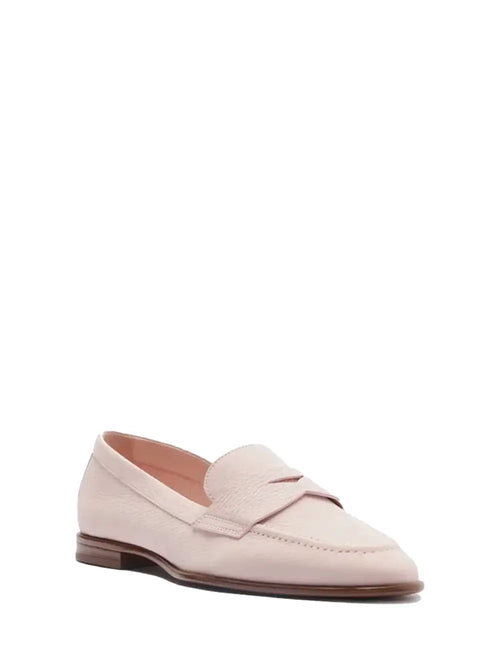 Arezzo Light Pink Leather Loafers