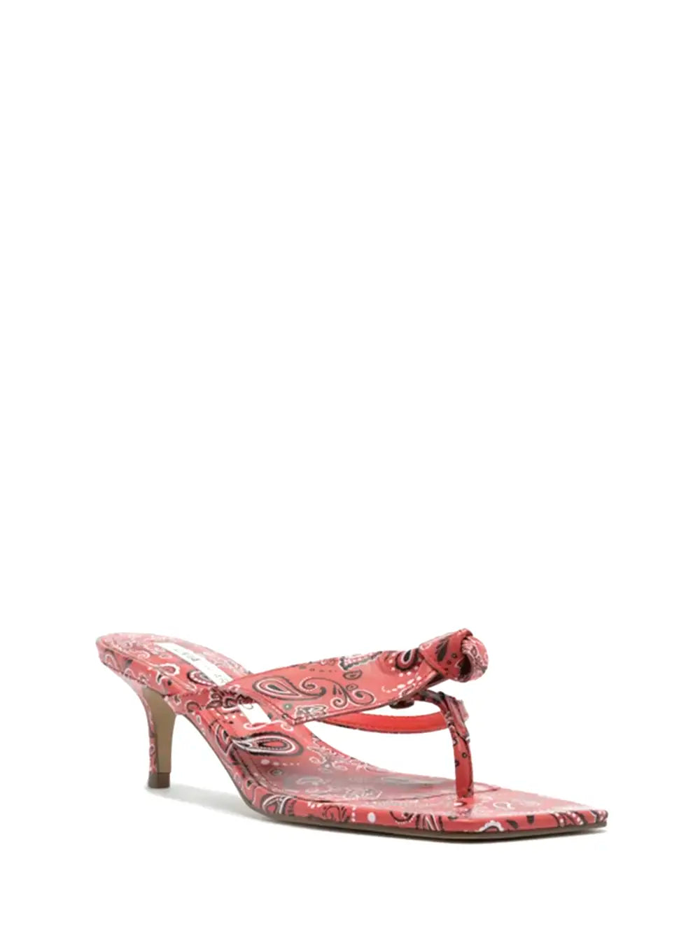 Sandalo Arezzo con Stampa Paisley Rossa
