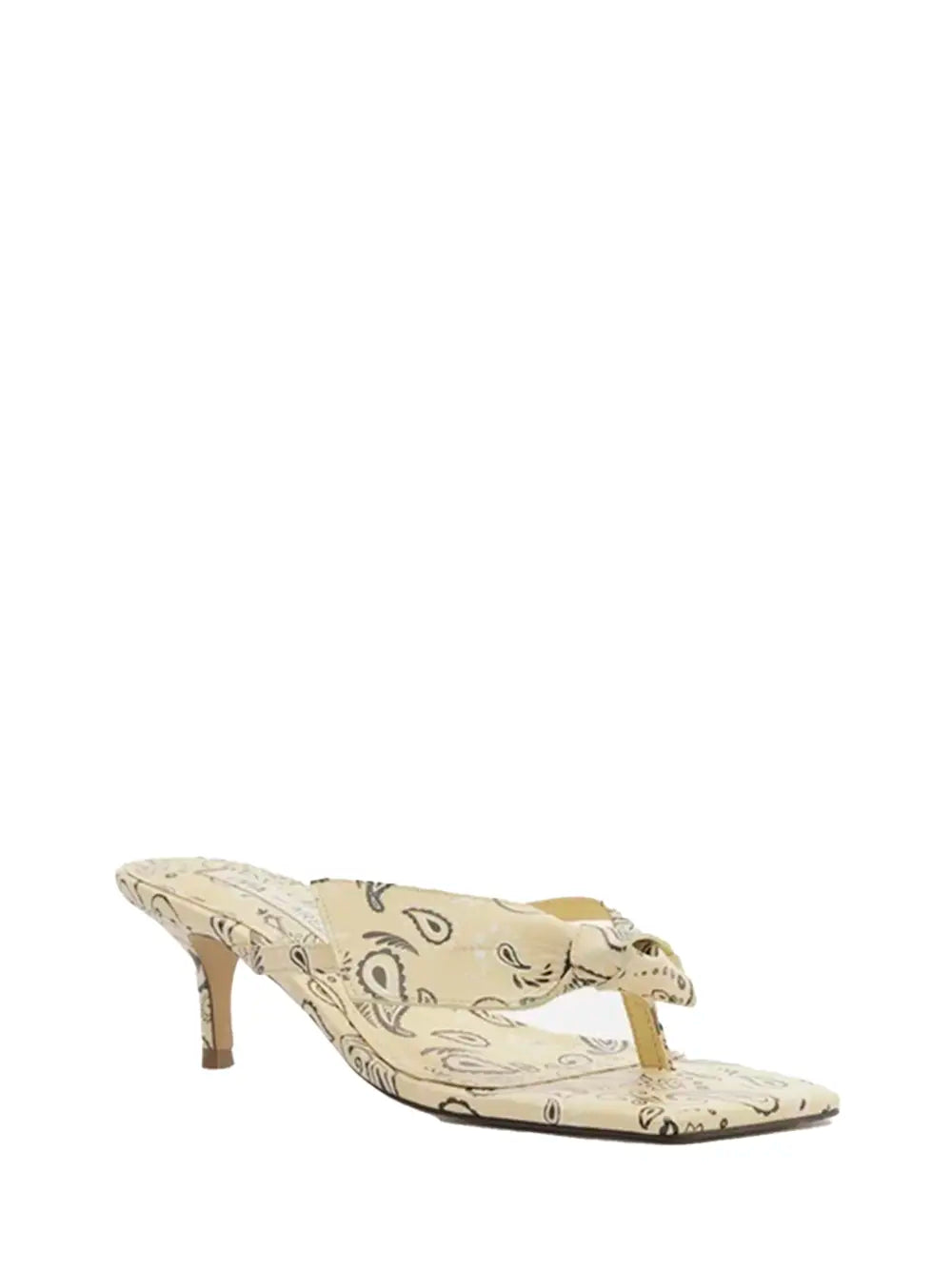 Arezzo Yellow Paisley Print Sandals