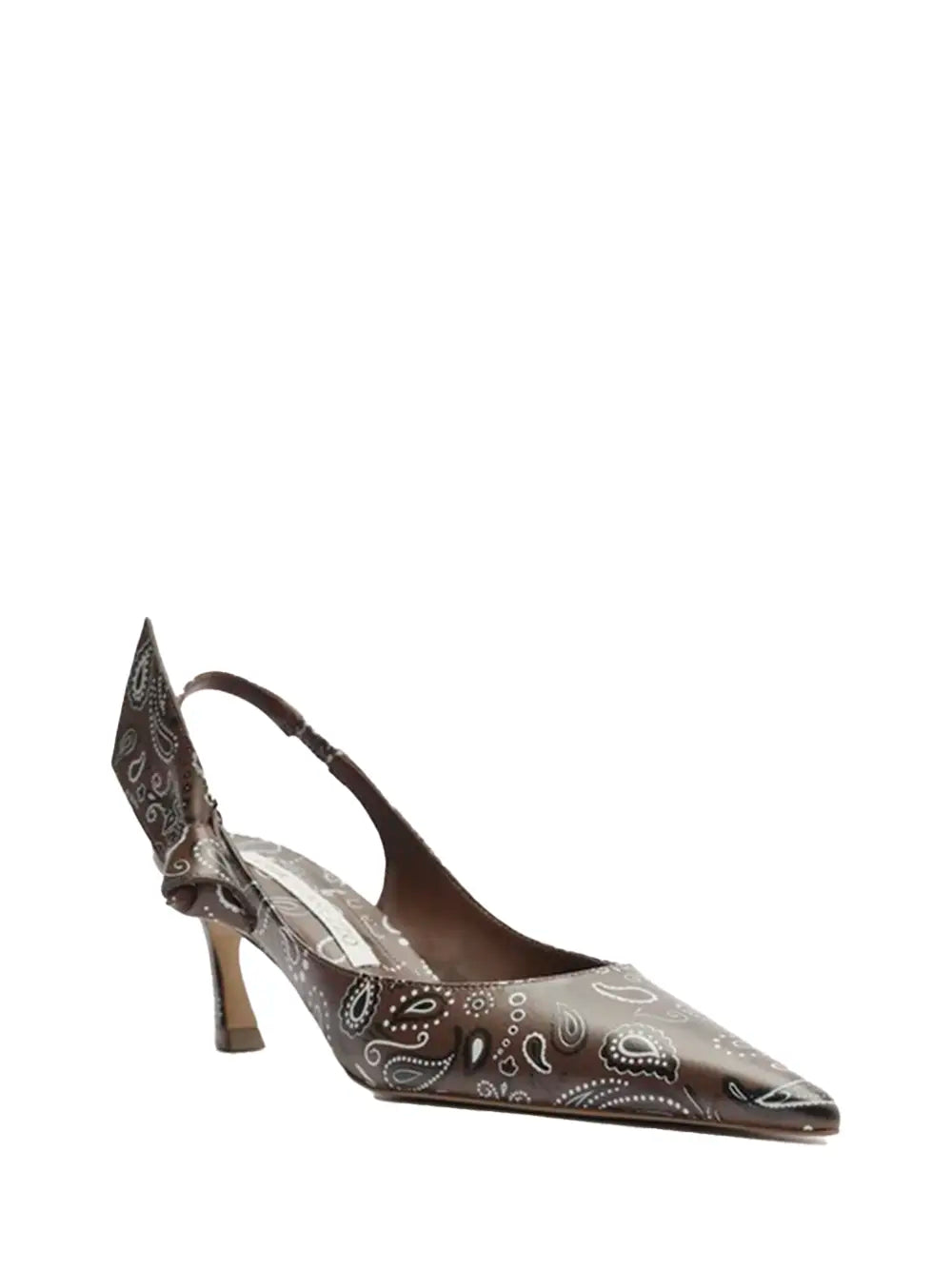 Décolleté Arezzo con Stampa Paisley Marrone