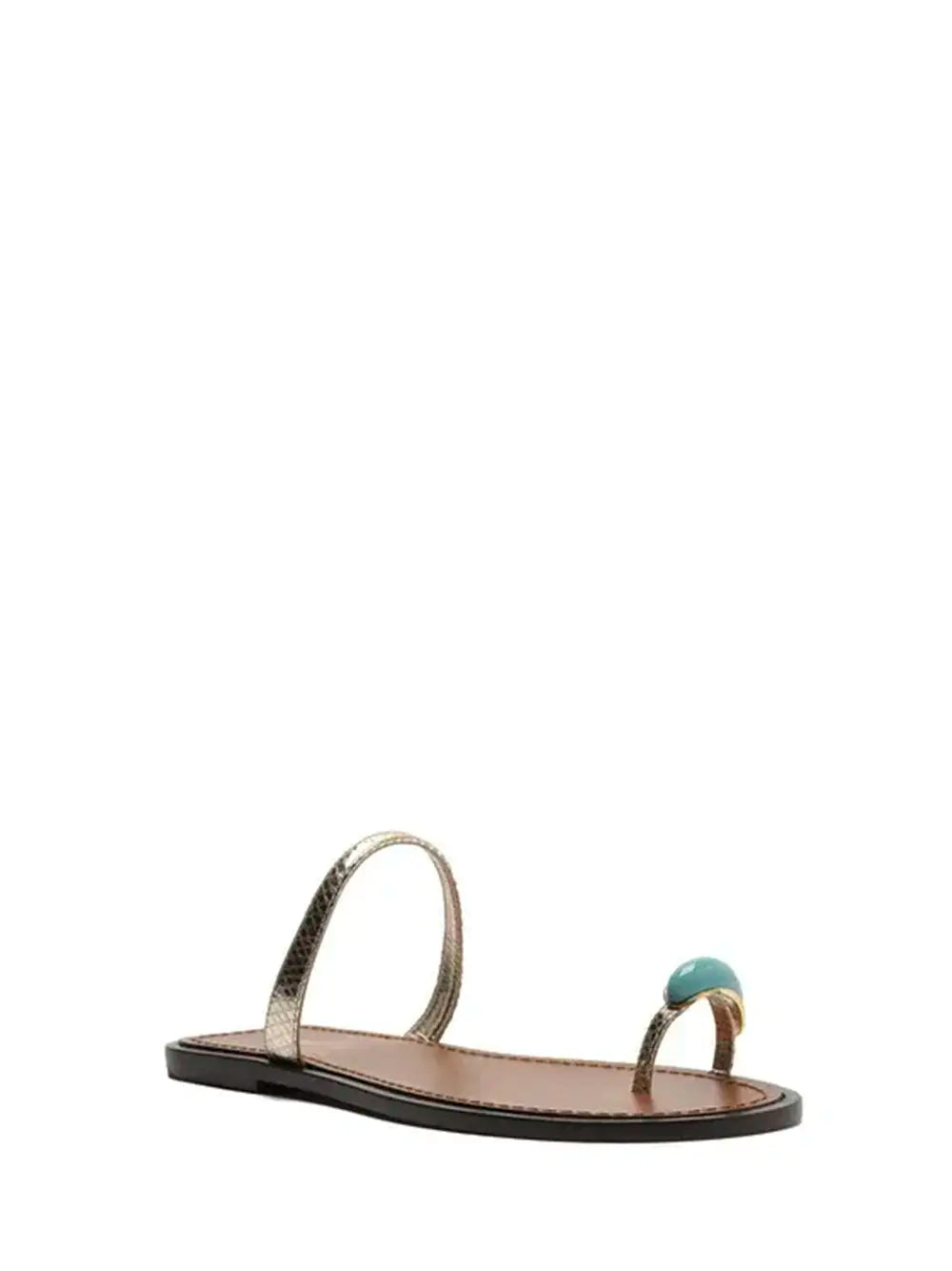Sandali Arezzo in Pelle Dorata con Pietra