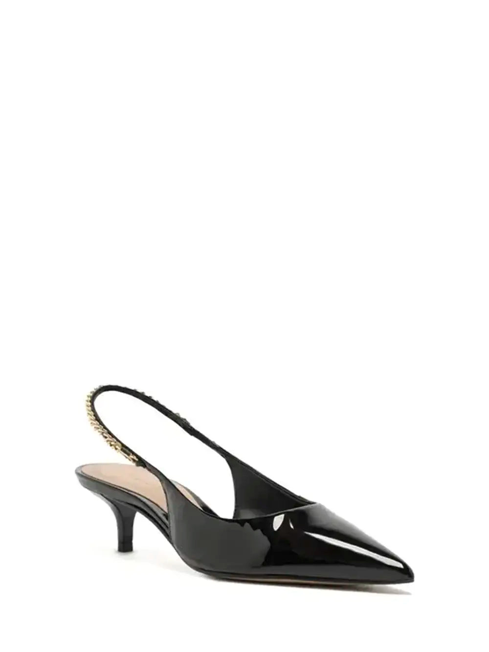 Décolleté Arezzo Nero in Pelle e Catena