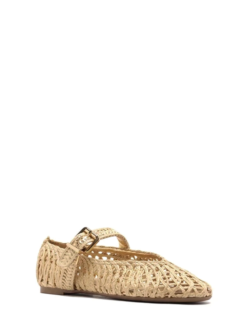 Sabrina Beige Paglia Traforata Fibbia