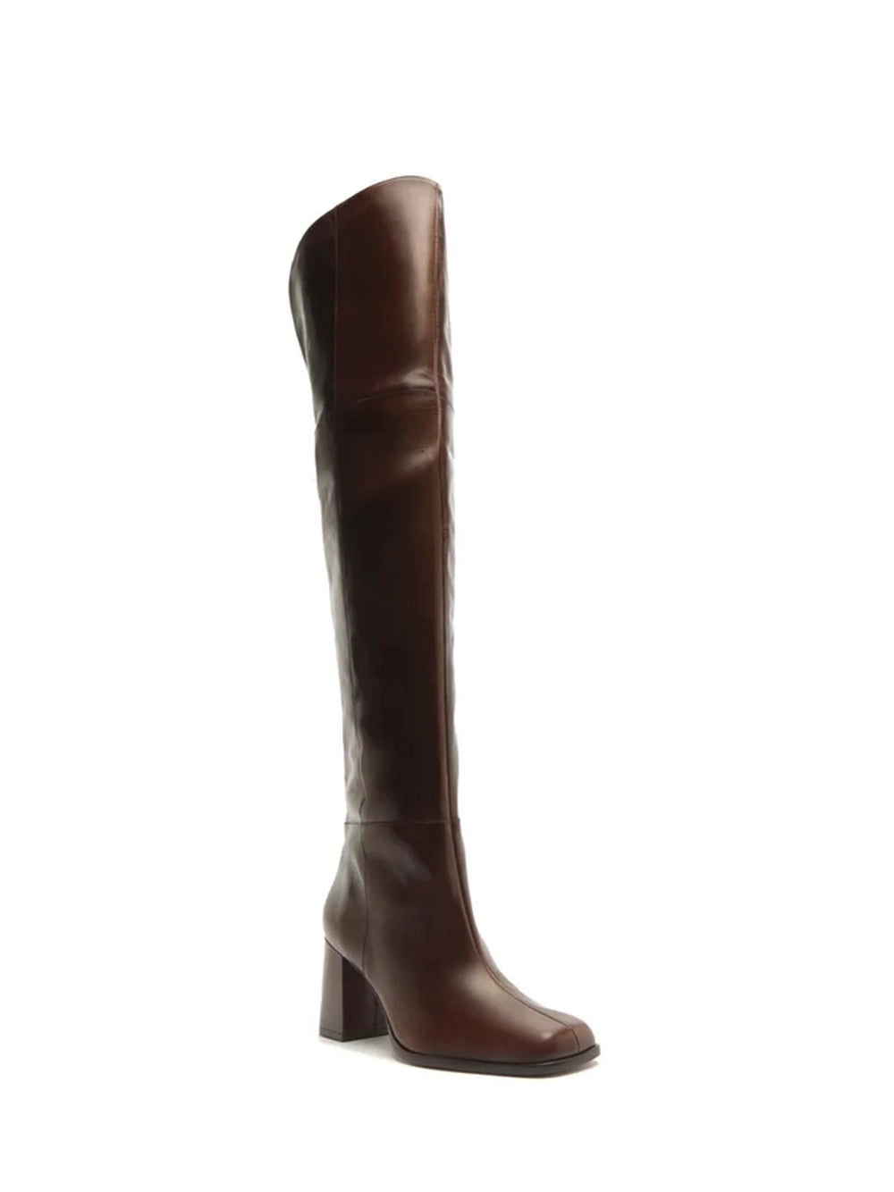 Bota Arezzo em Pele Castanha e Cano Alto